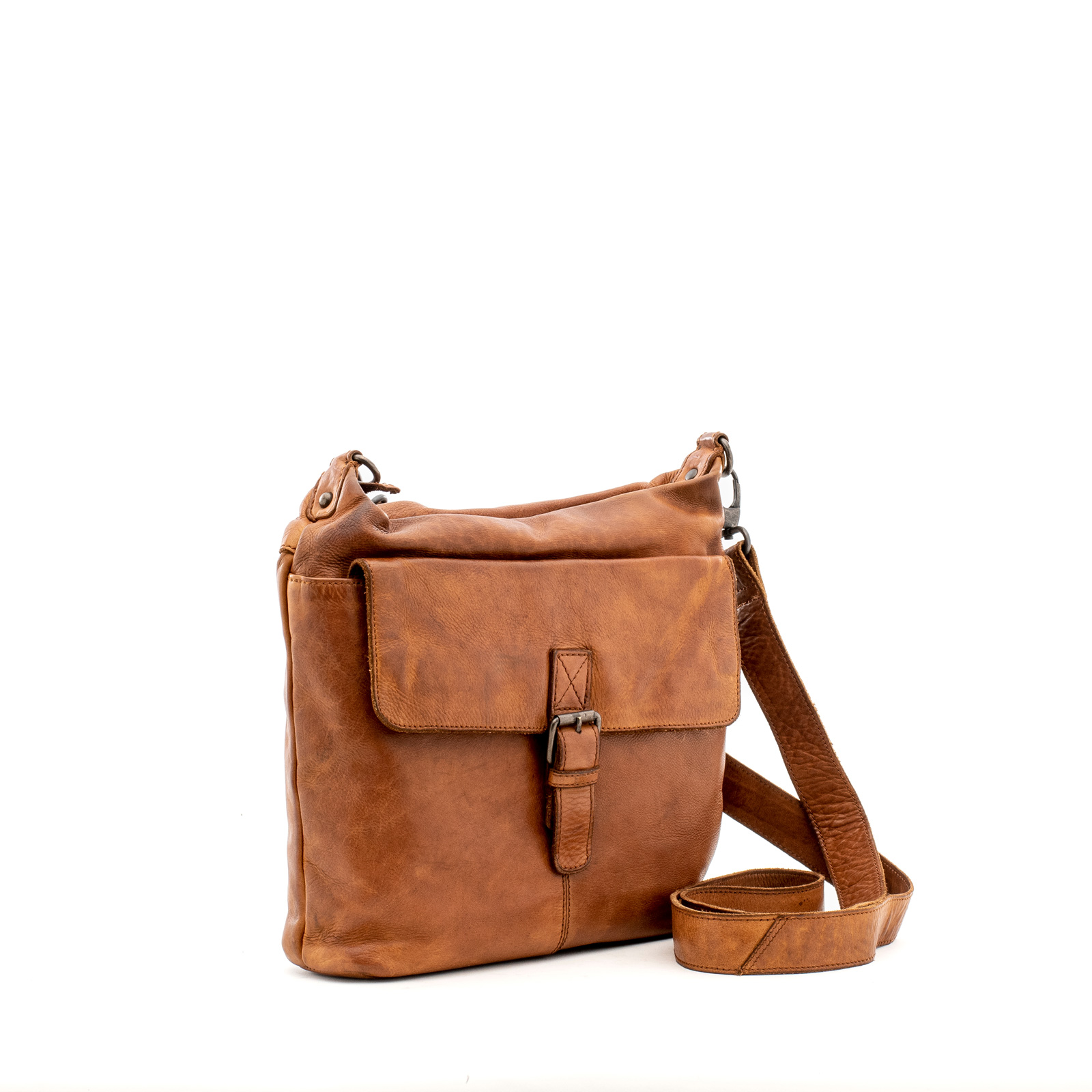 Gianni Conti Medium Soft Italian Leather Tan Crossbody Bag 4202745
